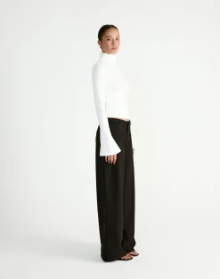 Bernadette Long Sleeve Top (White)*CHARCOAL New