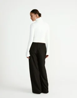 Bernadette Long Sleeve Top (White)*CHARCOAL New