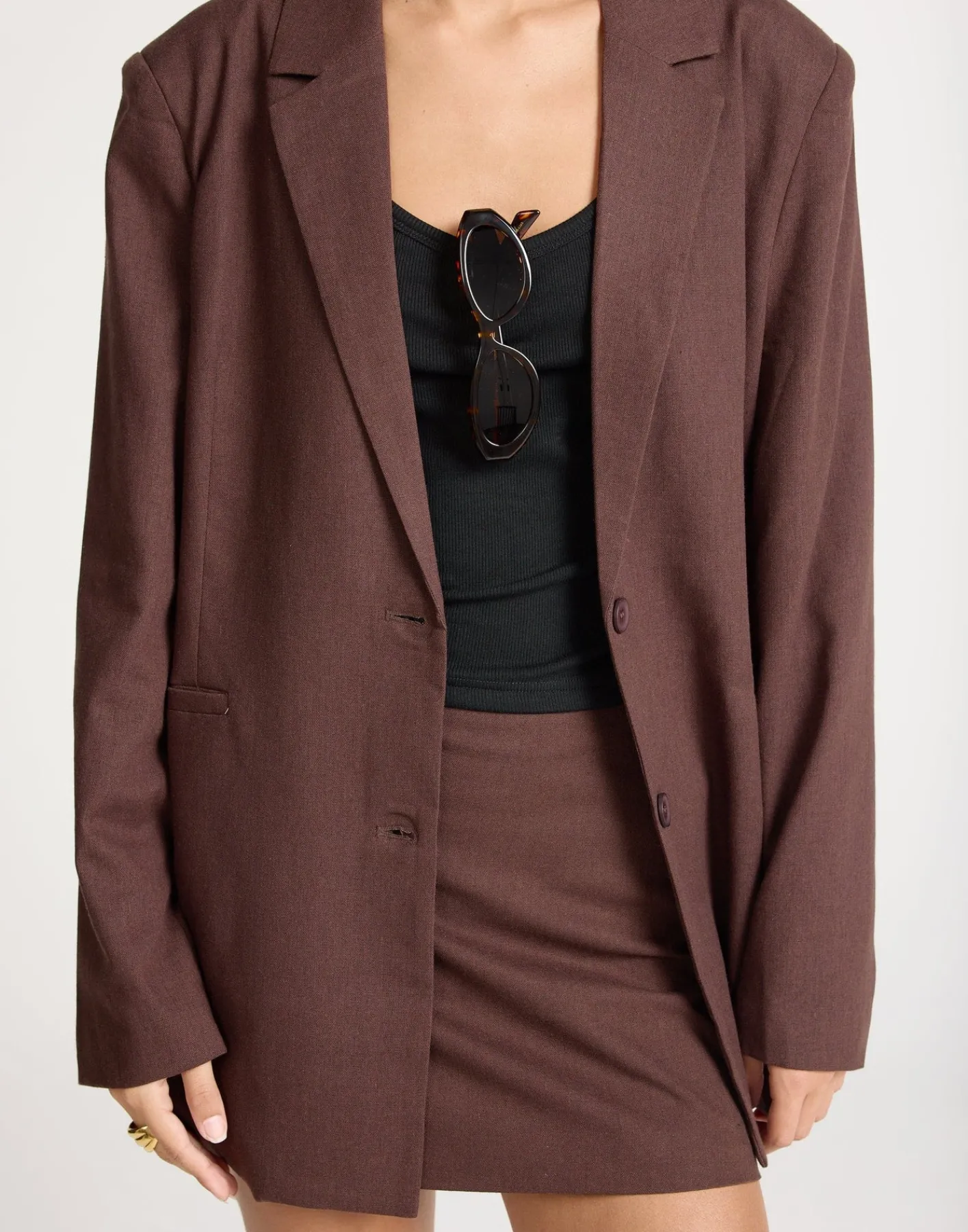 Bradshaw Mini Skirt (Chocolate)*CHARCOAL CLOTHING Hot