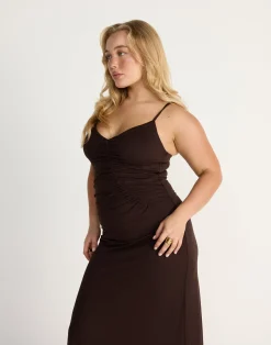 Broken Hearts Maxi Dress (Chocolate)*CHARCOAL Clearance