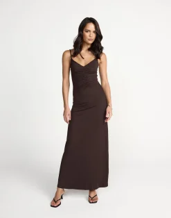Broken Hearts Maxi Dress (Chocolate)*CHARCOAL Clearance