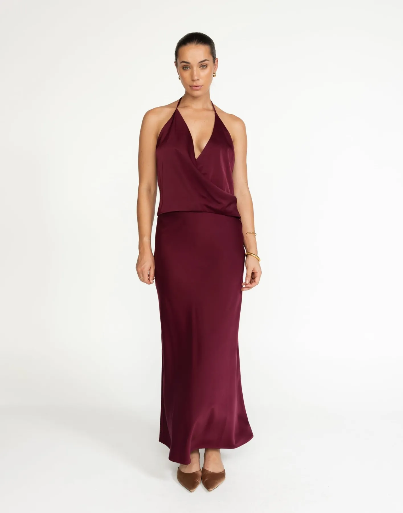 Cabaret Maxi Skirt (Plum)*CHARCOAL Discount