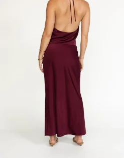Cabaret Maxi Skirt (Plum)*CHARCOAL Discount
