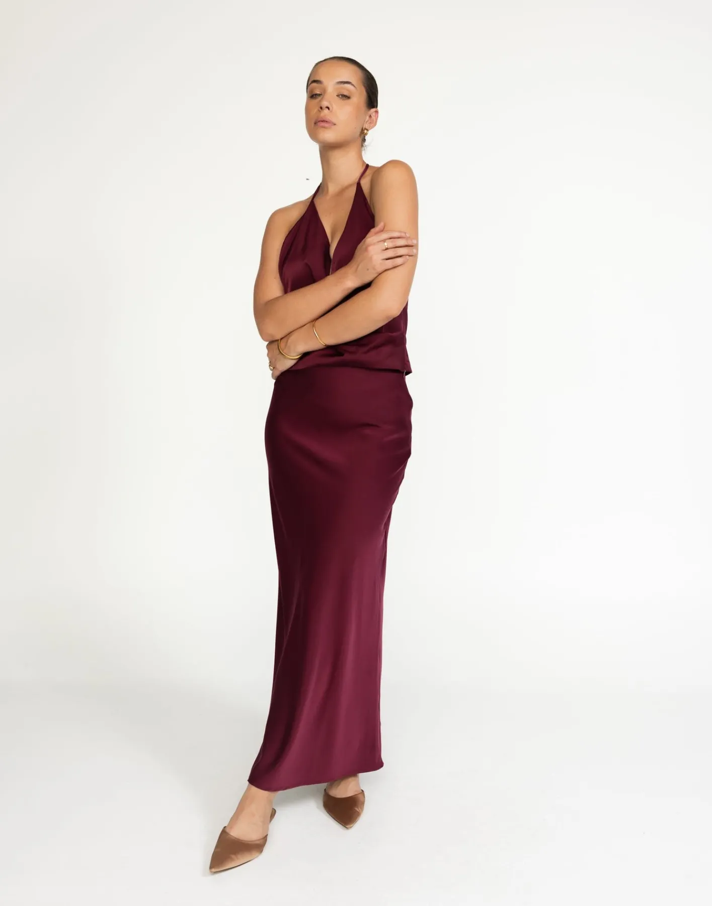 Cabaret Maxi Skirt (Plum)*CHARCOAL Discount