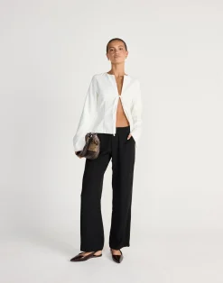 Caisey Long Sleeve Top (White)*CHARCOAL CLOTHING Fashion