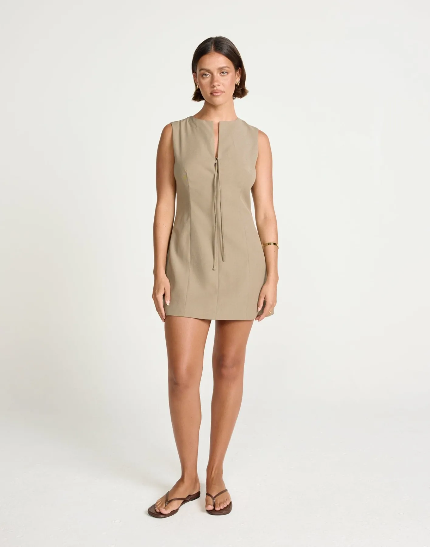 Caisey Mini Dress (Stone)*CHARCOAL Fashion