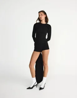 Cali Long Sleeve Top (Black)*CHARCOAL CLOTHING Clearance