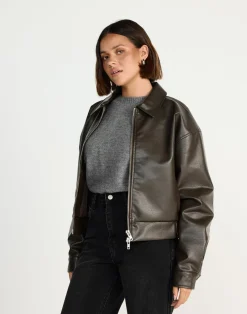 Callum Jacket (Chocolate)*CHARCOAL CLOTHING Clearance