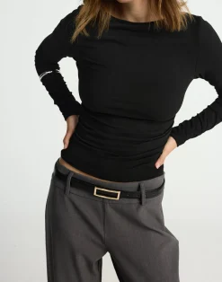 Caprice Long Sleeve Top (Black)*CHARCOAL CLOTHING Discount
