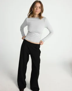 Caprice Long Sleeve Top (Grey Marle)*CHARCOAL CLOTHING Outlet