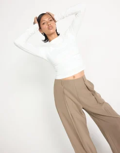Caprice Long Sleeve Top (White)*CHARCOAL CLOTHING Online