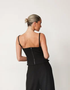 Caris Top (Black)*CHARCOAL Best