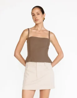 Caris Top (Coffee)*CHARCOAL Outlet