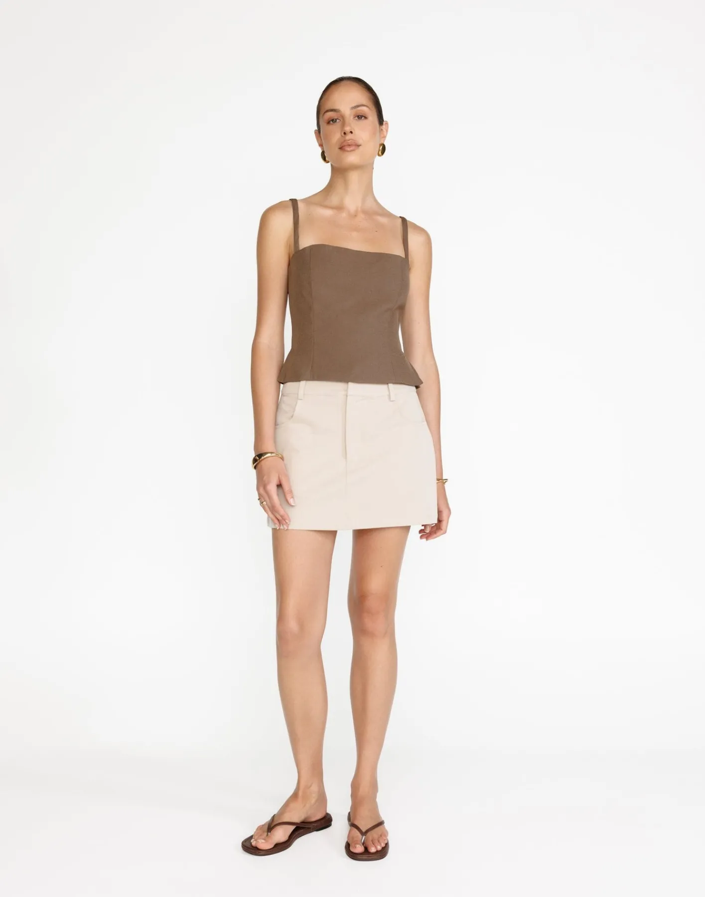 Caris Top (Coffee)*CHARCOAL Outlet