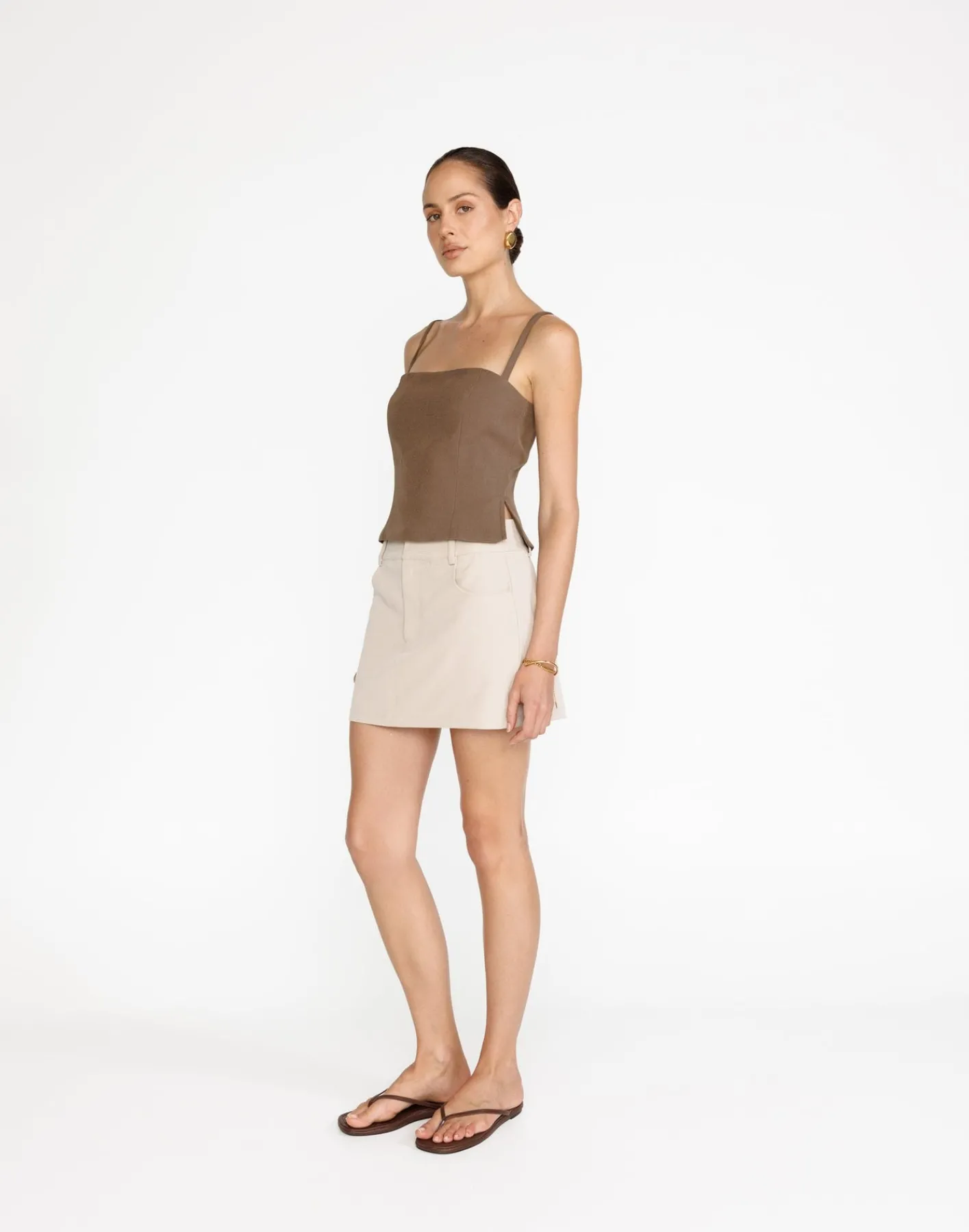 Caris Top (Coffee)*CHARCOAL Outlet