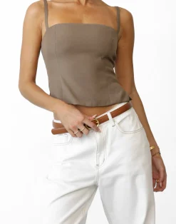 Caris Top (Mocha)*CHARCOAL Best