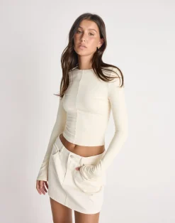 Carmie Long Sleeve Top (Oat)*CHARCOAL CLOTHING Outlet