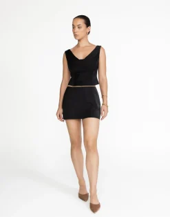 Cascades Mini Skirt (Black)*CHARCOAL Fashion