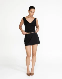 Cascades Mini Skirt (Black)*CHARCOAL Fashion