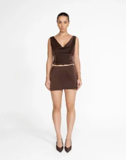 Cascades Mini Skirt (Cocoa)*CHARCOAL Discount