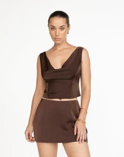Cascades Top (Cocoa)*CHARCOAL New