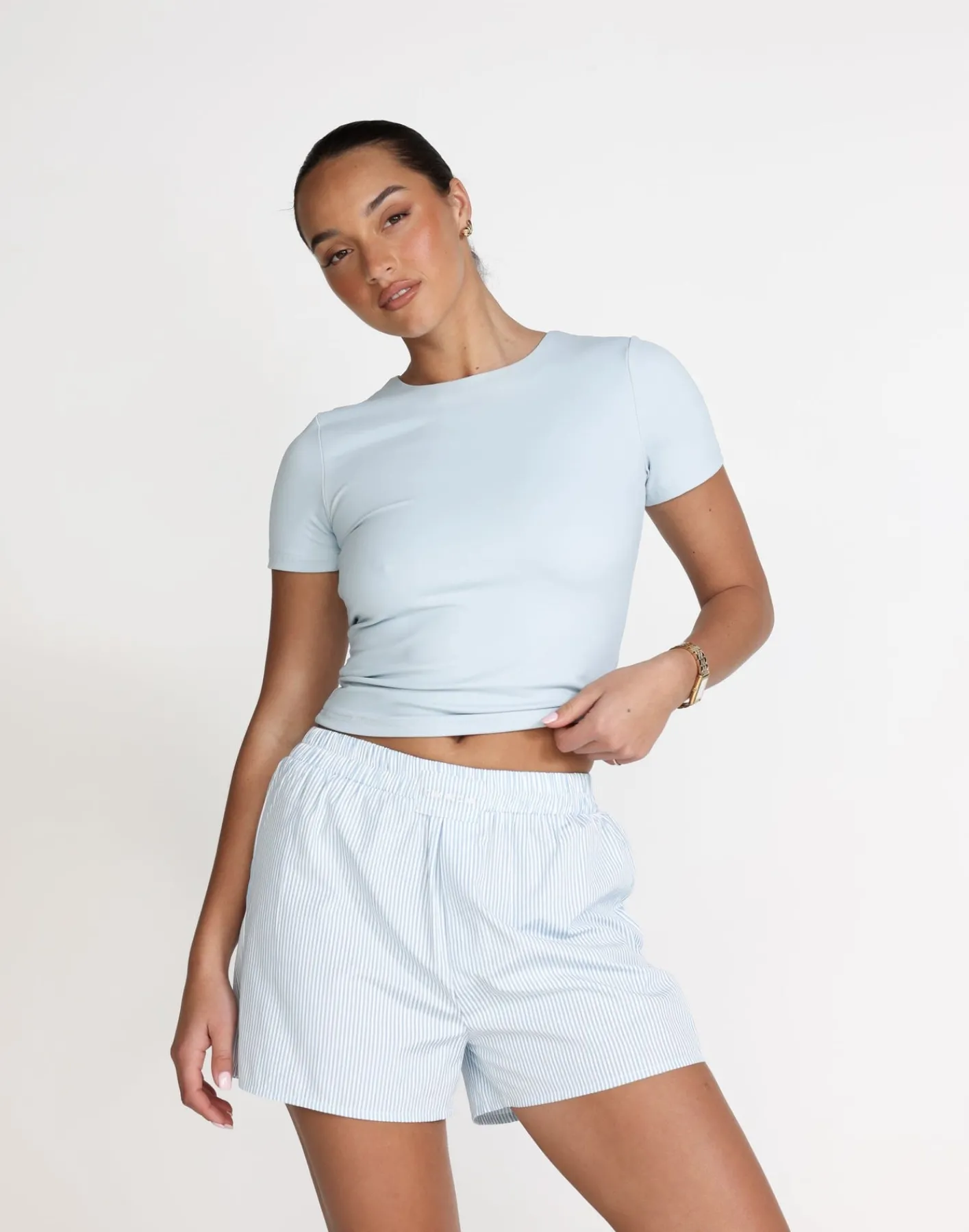 Channing Baby Tee (Baby Blue)*CHARCOAL Discount