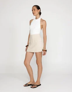 Cheryl Mini Skirt (Latte)*CHARCOAL Best