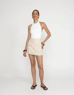 Cheryl Mini Skirt (Latte)*CHARCOAL Best