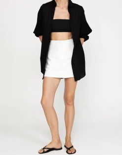Cheryl Mini Skirt (White)*CHARCOAL Clearance