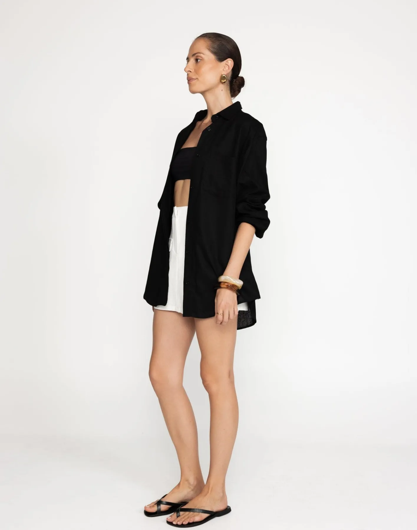 Cheryl Mini Skirt (White)*CHARCOAL Clearance