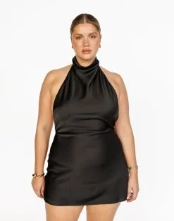 Clara Mini Dress (Black)*CHARCOAL Discount