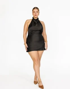 Clara Mini Dress (Black)*CHARCOAL Discount