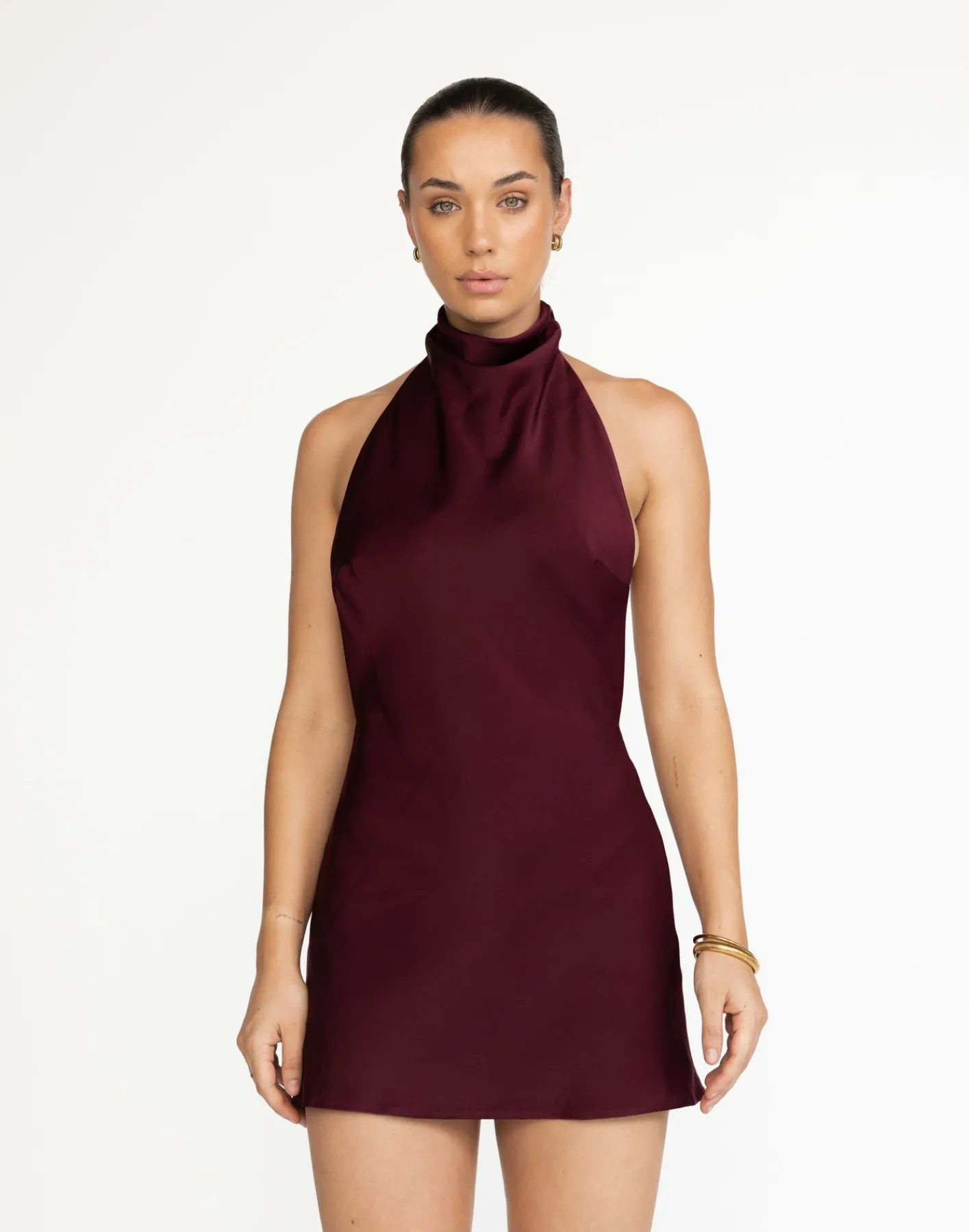 Clara Mini Dress (Plum)*CHARCOAL Best