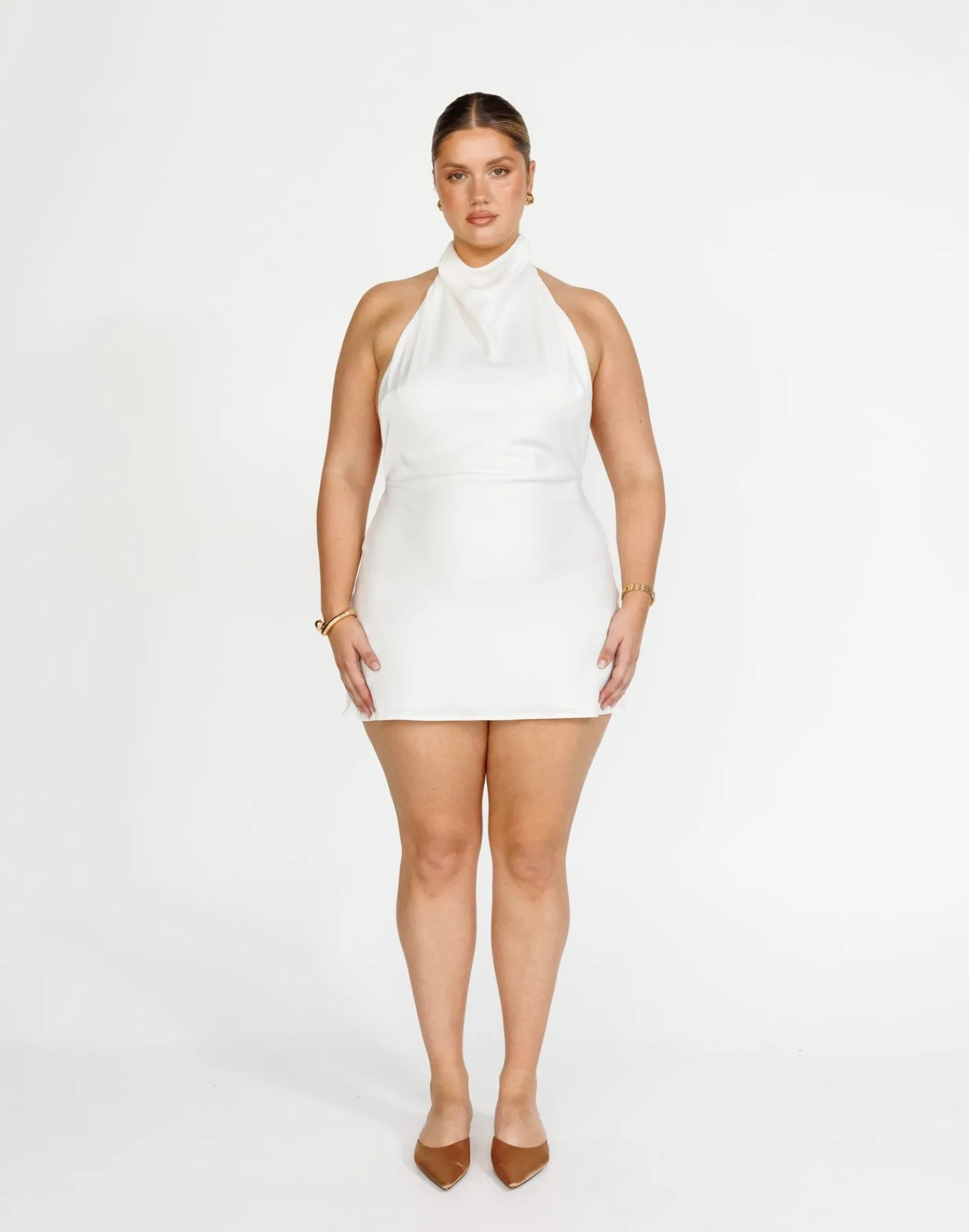 Clara Mini Dress (White)*CHARCOAL Clearance