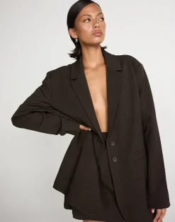 Clarke Blazer (Choc Texture)*CHARCOAL CLOTHING Outlet