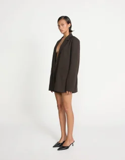 Clarke Blazer (Choc Texture)*CHARCOAL CLOTHING Outlet