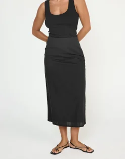 Cleo Midi Skirt (Black)*CHARCOAL CLOTHING Sale