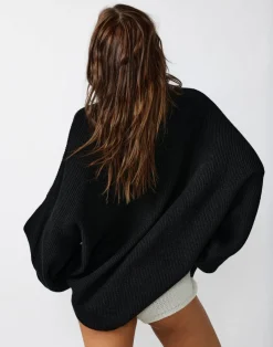 Cody Oversized Jumper (Black)*CHARCOAL Clearance