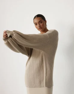 Cody Oversized Jumper (Oatmeal)*CHARCOAL Sale