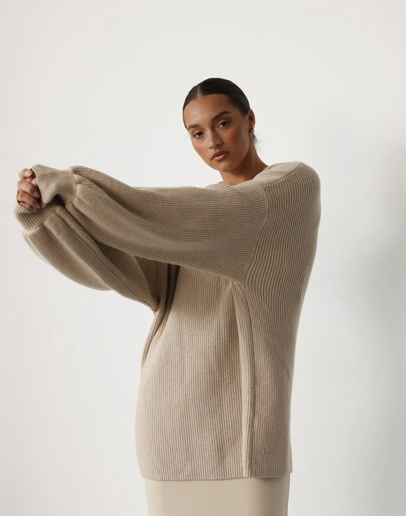 Cody Oversized Jumper (Oatmeal)*CHARCOAL Sale