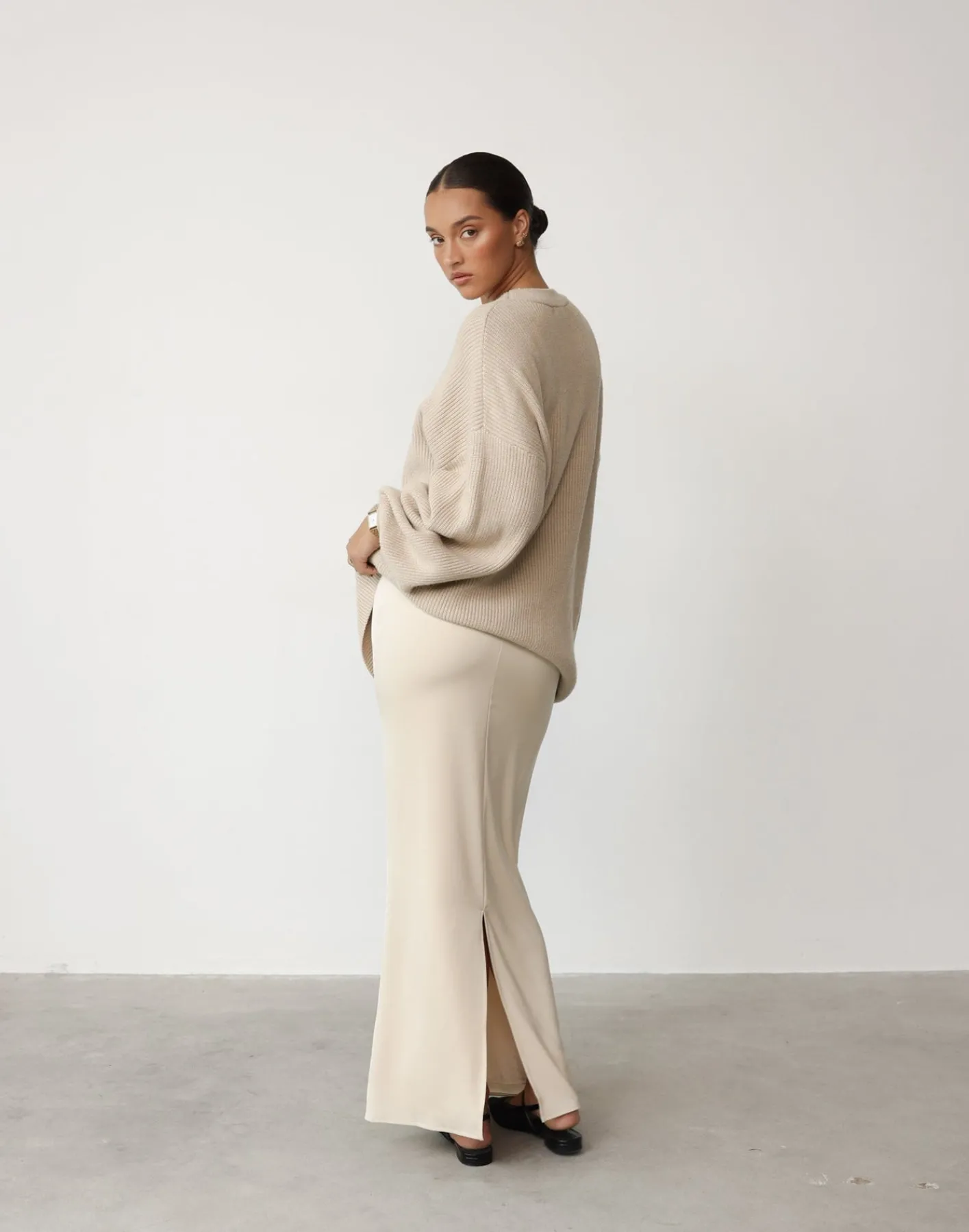 Cody Oversized Jumper (Oatmeal)*CHARCOAL Sale
