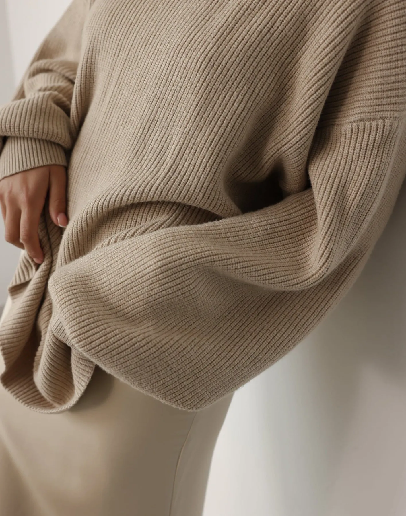 Cody Oversized Jumper (Oatmeal)*CHARCOAL Sale