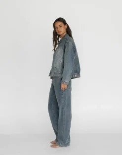 Cole Denim Jacket (Faded)*CHARCOAL Hot
