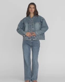 Cole Denim Jacket (Faded)*CHARCOAL Hot