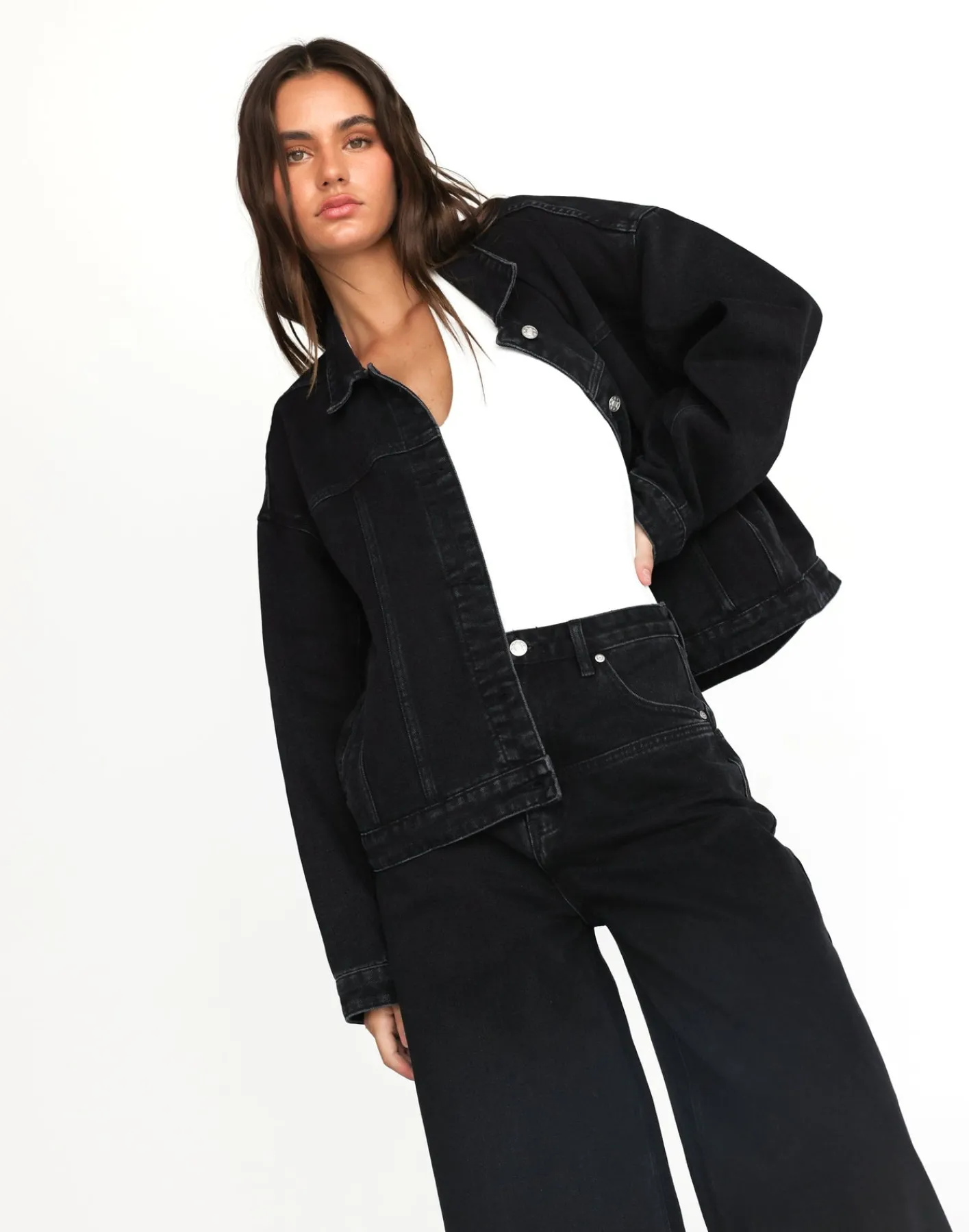 Cole Denim Jacket (Vintage Black)*CHARCOAL Clearance