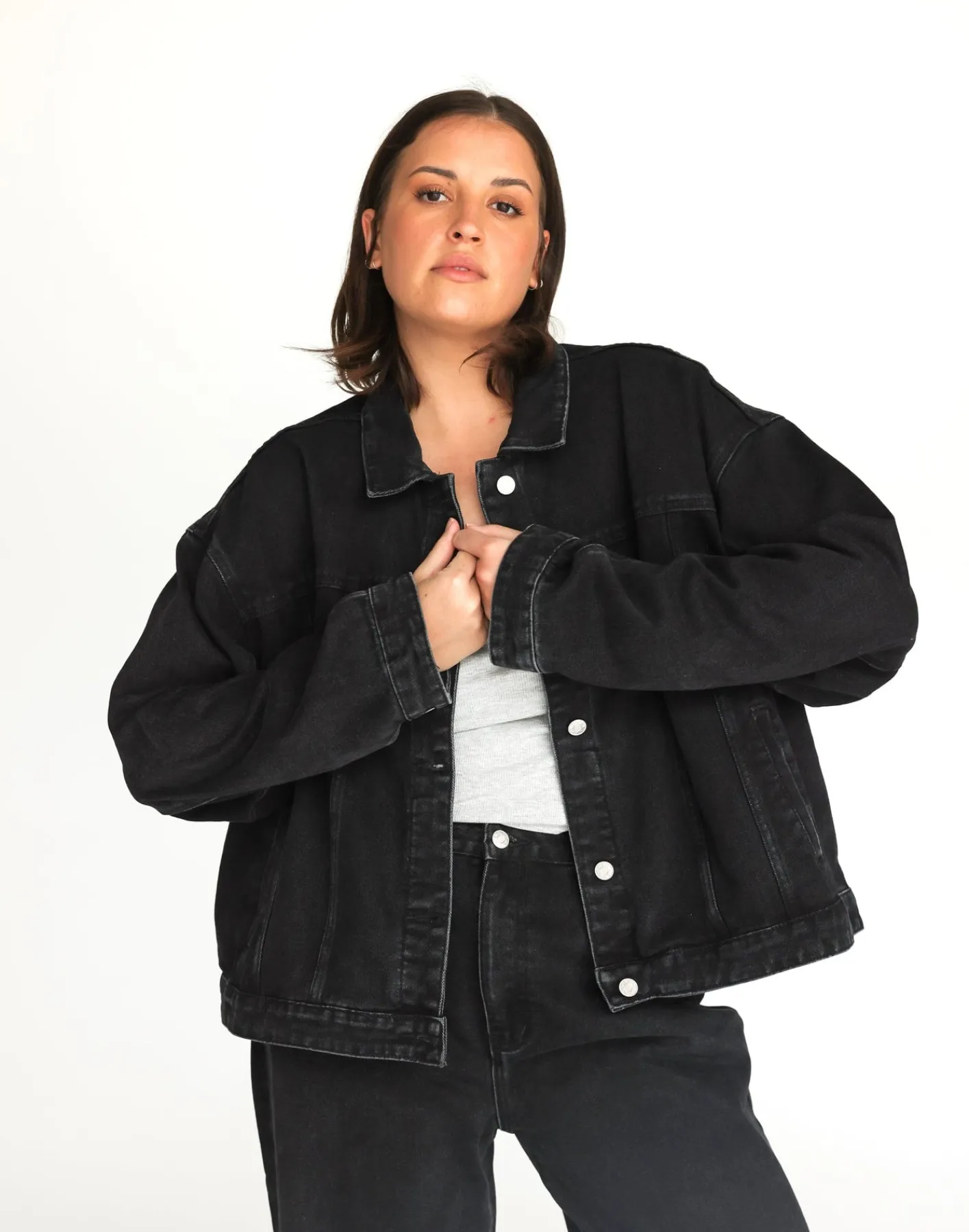 Cole Denim Jacket (Vintage Black)*CHARCOAL Clearance