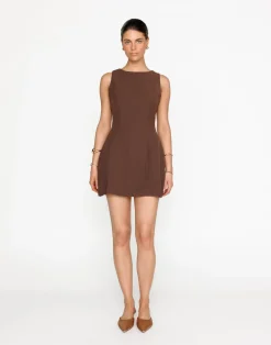 Cordelia Mini Dress (Cocoa)*CHARCOAL Sale