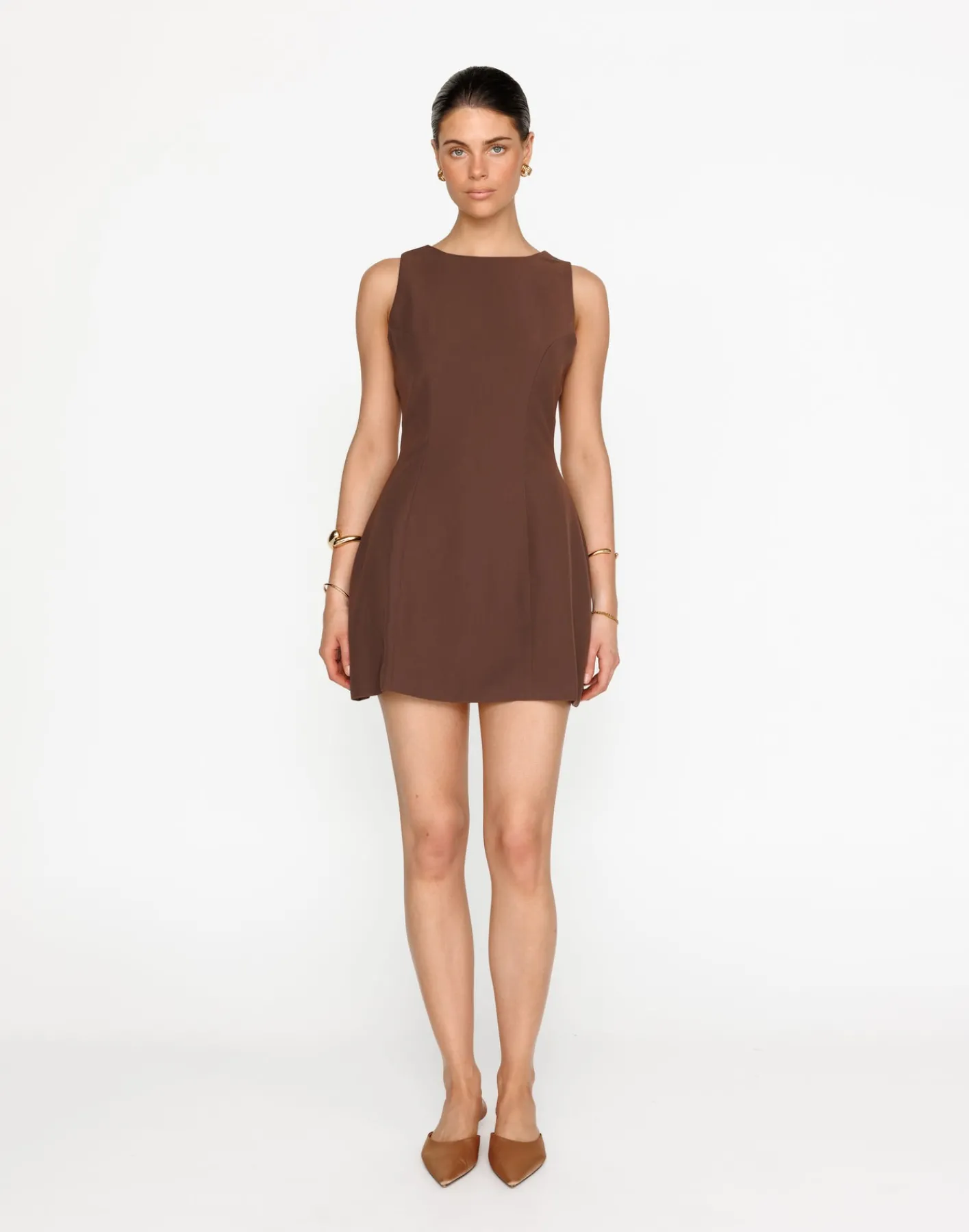 Cordelia Mini Dress (Cocoa)*CHARCOAL Sale