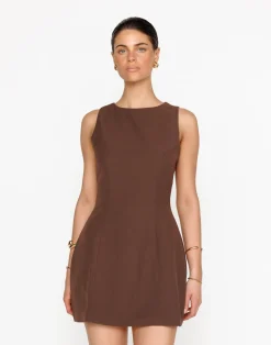 Cordelia Mini Dress (Cocoa)*CHARCOAL Sale