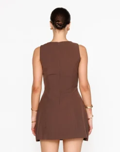 Cordelia Mini Dress (Cocoa)*CHARCOAL Sale